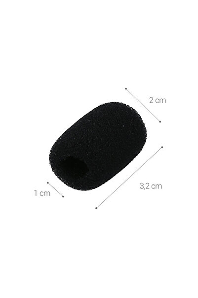 KWmobile Set de 5 huse de microfon 1,8 x 2 x 0,8 cm, Kwmobile, Negre, Spumă cu memorie, 51271.02
