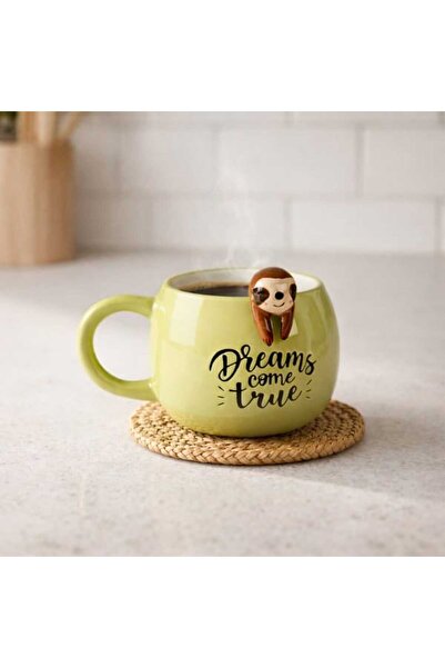 Kitchen Miskin Patterned Ceramic Mug - Yellow - 400 ml