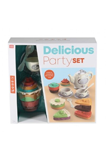 Noname Set de ceai pentru copii cu deserturi de jucarie.