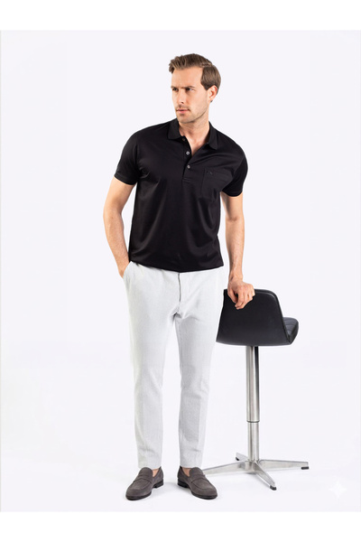 Karaca Siyah T-Shirt-Polo Yaka Tişört