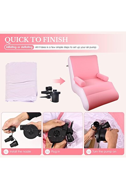 Generic كرسي استرخاء قابل للنفخ مناسب لغرف النوم وغرف المعيشة وما إلى ذلك