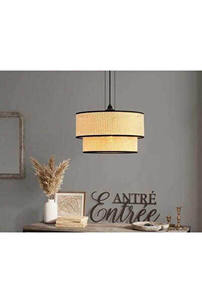 Lunacclight Krem hazeran iki katlı sarkıt abajur modeli salon yatak odası çoc...