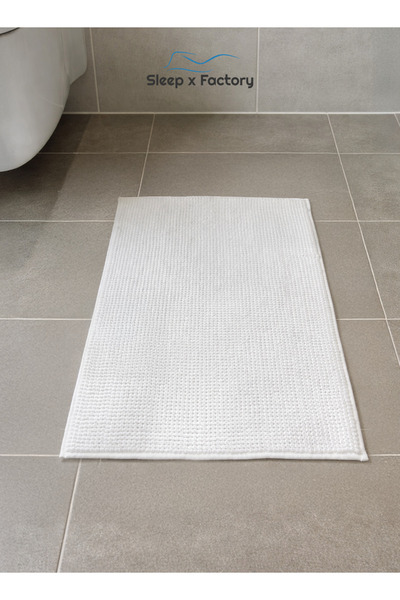Sleep x Factory Bath Mat 50×80 cm – Soft Absorbent Bathroom Rug – Quick Dry P...