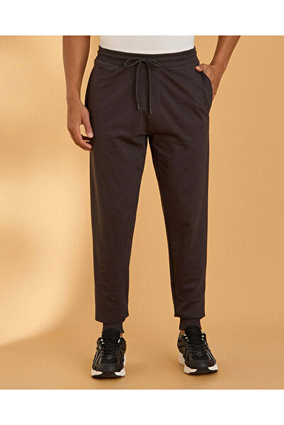 REDTAG Men Charcoal Basic Track Pants