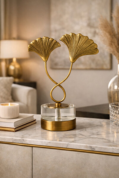 Vinner Lucento Gold Dekoratif Masa Objesi – Metal & Cam Salon, Ofis ve Konsol...