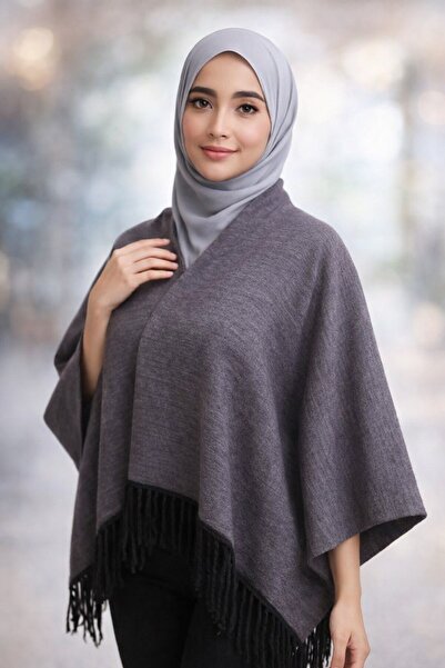 ALDAIYR Women's winter double-sided poncho shoulder 140x140
