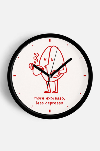 JHAAR Design modern cu litere - Ceas de perete pentru bucătărie „MORE EXPRESS...