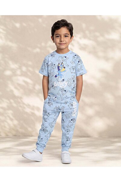 REDTAG طقم بيجاما أزرق مطبوع للأولاد