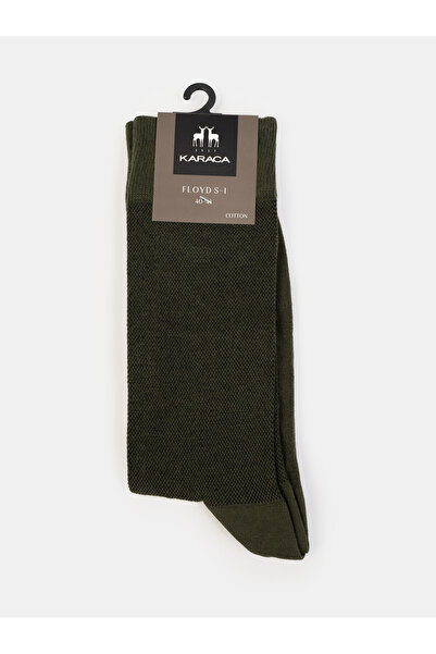 Karaca Haki Pamuk Karışımlı Desenli Çorap