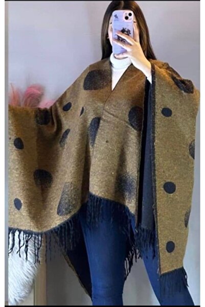 ALDAIYR Women's winter double-sided poncho shoulder 140x140