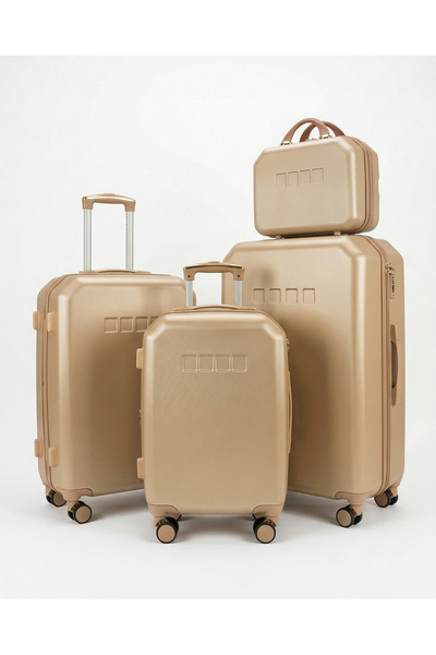 ASFAR طقم حقائب سفر من 4 قطع مصنوع من مادة ABS، مقاسات 14-20-24-28 بوصة، مزود...