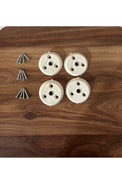 HAMADEX Beyaz ,Ahsap Masa , Sandalye, Sehpa 4 Lu Açılı Plastik Bağlantı Apara...