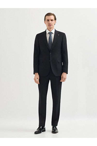 Karaca Siyah Yün Karışımlı Takım Elbise