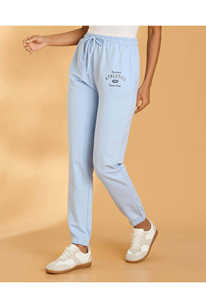 REDTAG بنطلون رياضي نسائي أزرق محبوك