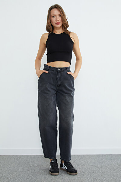 Fulla Moda Ψηλόμεσο τζιν σαλβάρι