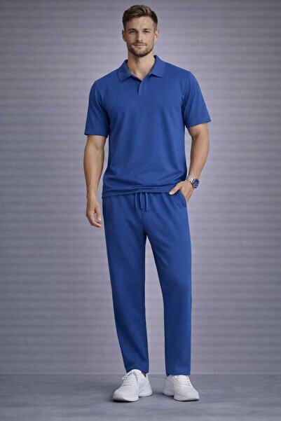 BRLKN Men's Patched Ottoman Tracksuit Top and Bottom Set