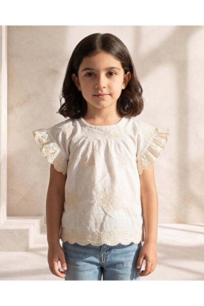 REDTAG بلوزة بيضاء كاجوال للبنات