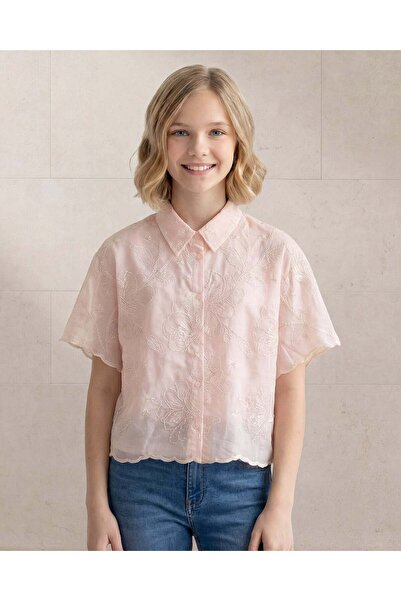 REDTAG بلوزة نسائية وردية مطرّز