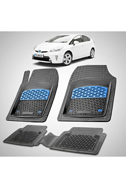 TEAMCAR Πατάκια δαπέδου συμβατά με Toyota Prius XW30 Hatchback 2012-2015 | Μπλε