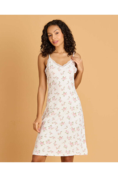 REDTAG Women Assorted Printed Short Chemise with Lace