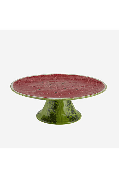 Bordallo Pinheiro Watermelon Red Ceramic Cake Stand 33 cm