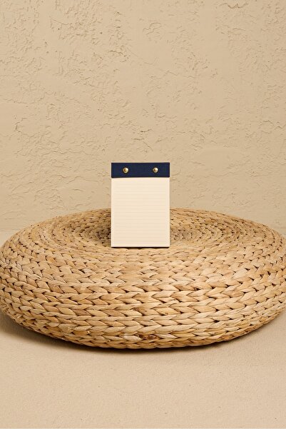 Petite Notepad Lacivert Keten Kumaş Kaplama Özel Tasarım Notluk
