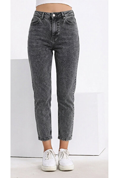 By Caspita Fashion Women's High Waist Power Stretch Fabric Mom Jeans