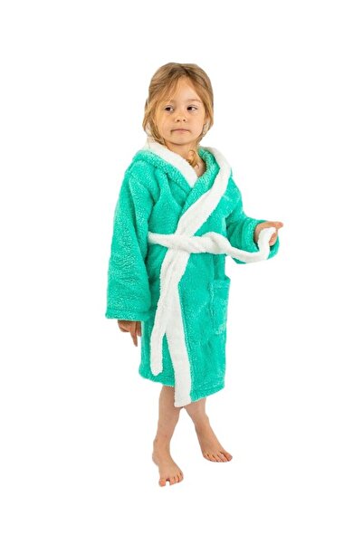 PRICHINDEL Halat de baie cu glugă , poliester, Leo Iepurașul, verde