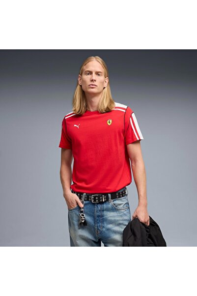 Puma Tricou roșu pentru bărbați Scu piele a Ferrari MT7 (635836-02)