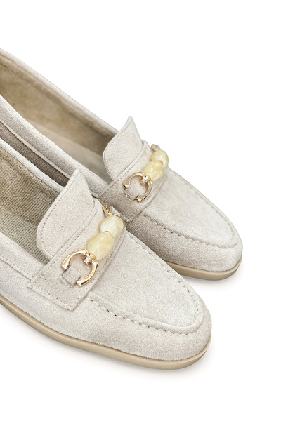 Elexus Γυναικεία Ορθοπεδική Σόλα Loafer με Πέτρινη Πόρπη