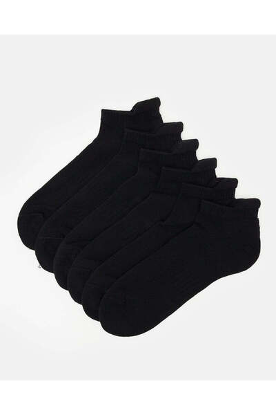 REDTAG Men Black 3-Pack Half Terry Ankle Socks