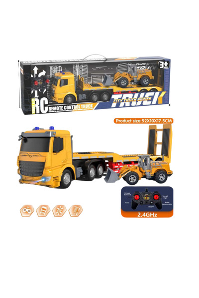 Asya Oyuncak Uzaktan Kumandalı Dozerli Taşıyıcı Tır C7722-569Y-65