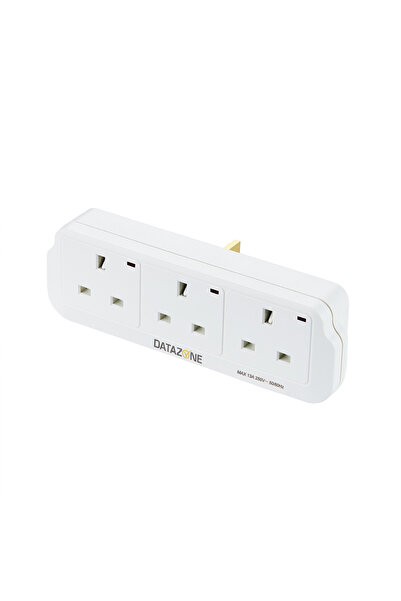 Datazone 3-Way Power Adapter, White Color, Model Number Dz-Ps03