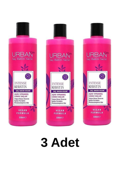 Urban Care 330ML SAÇ KREMİ INTENSE KERATIN 3 Adet