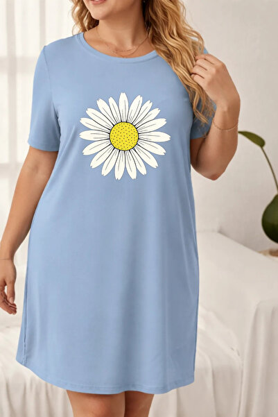 HOFFNUNG Unisex Short Sleeve Round Neck White Sun Flower Solid Color Long Tshirt