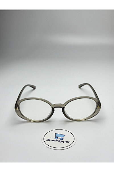 BluePepper Toms V3 Gray Oval Blue Light Filter Screen Glasses Can Replace Opt...