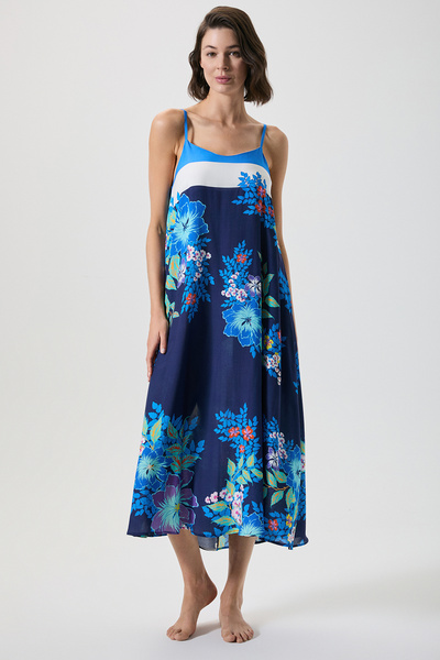 Penyemood فستان ميدي بتصميم على شكل حرف A مع نقشة زهور