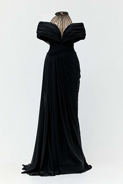 Setrms Halter Yakalı Abiye Elbise