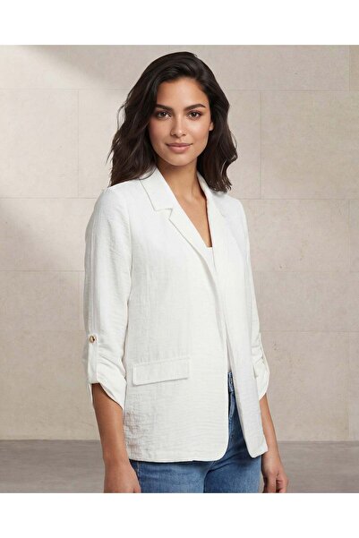 REDTAG Women White Open Front Lightweight Jacket