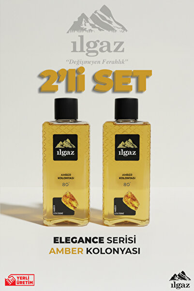 ILGAZ Amber Kolonyası 2'li Set 80 Derece 400 Ml | Elegance Series