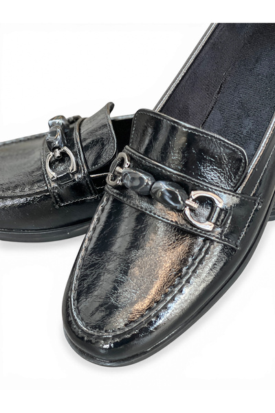 Elexus Γυναικεία Ορθοπεδική Σόλα Loafer με Πέτρινη Πόρπη