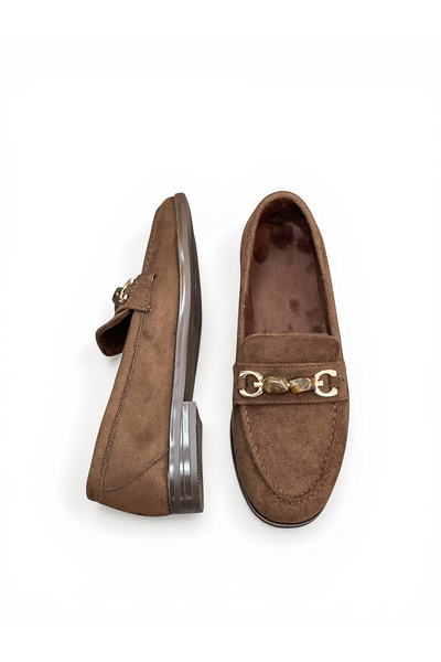 Elexus Γυναικεία Ορθοπεδική Σόλα Loafer με Πέτρινη Πόρπη