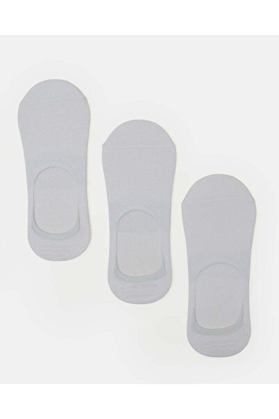 REDTAG Men White 3-Pack Invisible Socks