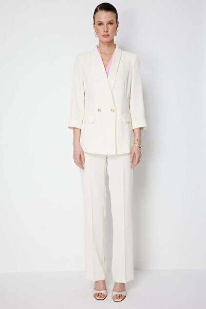 Ekol High Waist Straight Cut Trousers