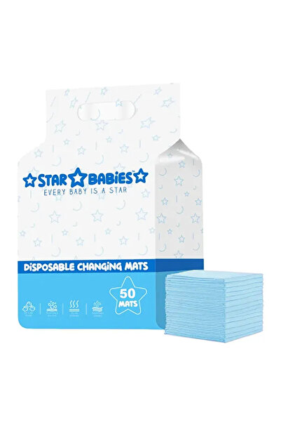 STAR BABiES مفارش تغيير حفاضات للاستخدام مرة واحدة، مفارش تغيير حفاضات مقاومة...