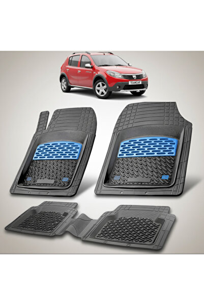 TEAMCAR Πατάκια δαπέδου συμβατά με Dacia Sandero Stepway I 2009-2012 | Μπλε