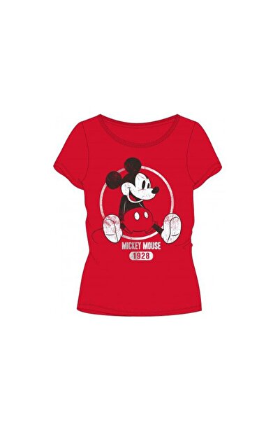 Mickey Mouse Tricou pentru adulți, bumbac, din 1928, Mickey, roșu