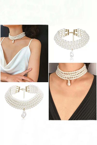 TAKIŞTIR Barok İncili Choker Kolye