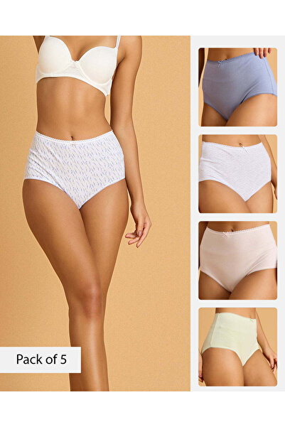 REDTAG مجموعة متنوعة من 5 سراويل داخلية نسائية كاملة 365