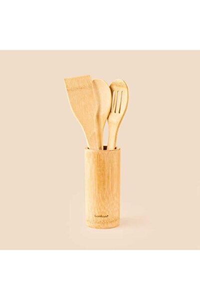 Bambum Ravioli Fix 4 Parça Kaşık Seti - Açık Kahverengi